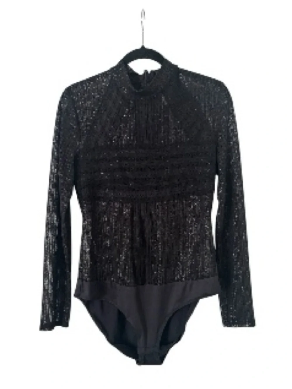 BCBGMaxAzria High Neck Sheer Bodysuit - Picture 2 of 4